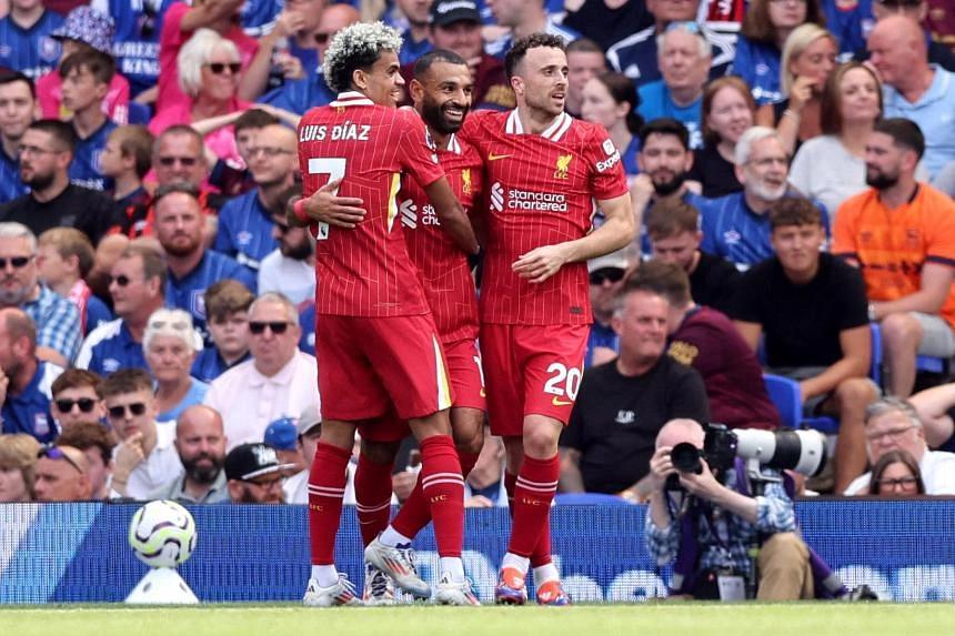 Manager Arne Slot leads Liverpool to victory with a 2-0 win over Ipswich