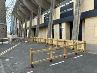 The installation of a mysterious fence outside St. James' Park leaves Newcastle United fans baffled