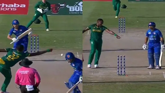 Bizarre Double-Deflection Run-Out Ends Afghanistan's Rahmat Shah at Non-Striker's End