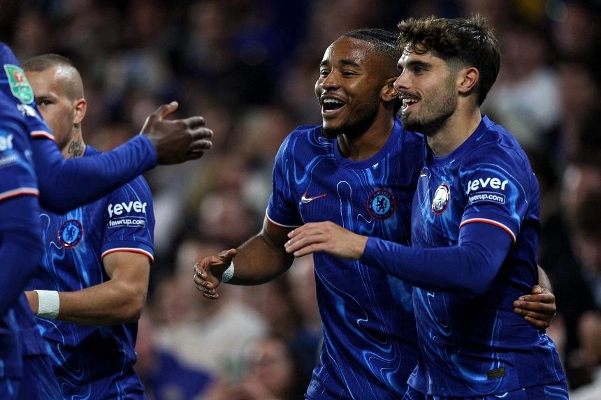 Nkunku notches hat-trick against Chelsea, Man City advances to League Cup last 16