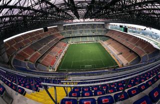 What led to the decision to remove San Siro as the host venue for the Champions League final?